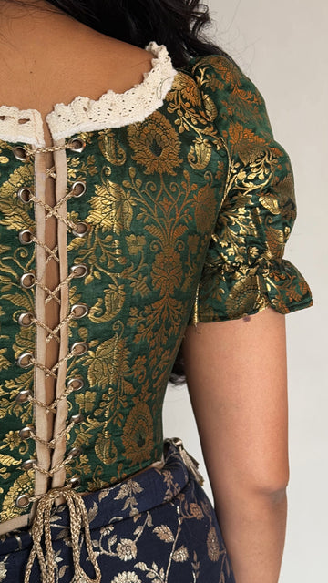 Full Brocade corset (with sleeves)